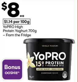 Woolworths YoPRO High Protein Yoghurt offer