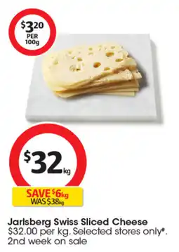 Coles Jarlsberg Swiss Sliced Cheese offer