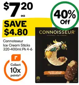 Woolworths Connoisseur Ice Cream Sticks offer