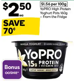 Woolworths YoPRO High Protein Yoghurt Pots offer