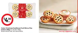 Coles Coles Christmas Traditional Fruit Mince Pies offer