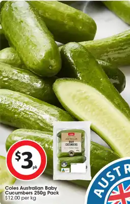 Coles Coles Australian Baby Cucumbers offer
