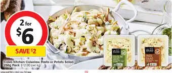 Coles Coles Kitchen Coleslaw Pasta or Potato Salad offer