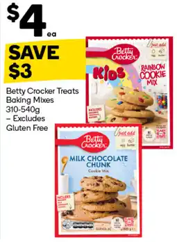Woolworths Betty Crocker Treats Baking Mixes offer