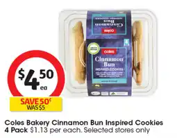 Coles Coles Cinnamon Bun Inspired Cookies offer
