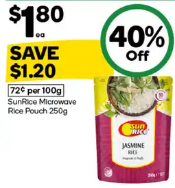 Woolworths SunRice Microwave Rice Pouch offer