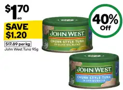Woolworths John West Chunk Style Tuna offer