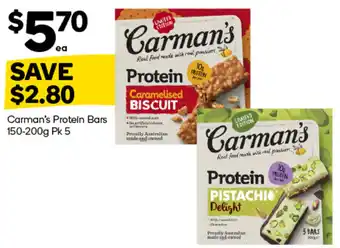 Woolworths Carman's Protein Bars offer