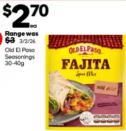 Woolworths Old El Paso Seasonings offer