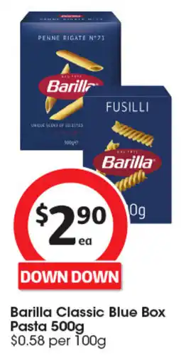 Coles Barilla Classic Blue Box Pasta offer