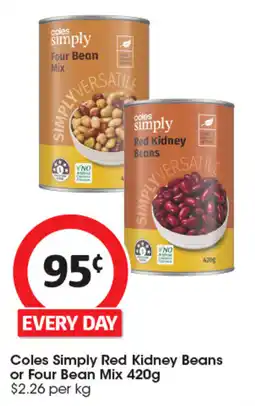 Coles Coles Simply Red Kidney Beans offer