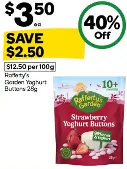 Woolworths Rafferty's Garden Yoghurt Buttons offer