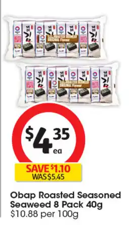 Coles Obap Roasted Seasoned Seaweed offer