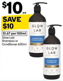 Woolworths Glow Lab Hydrating Shampoo or Conditioner offer