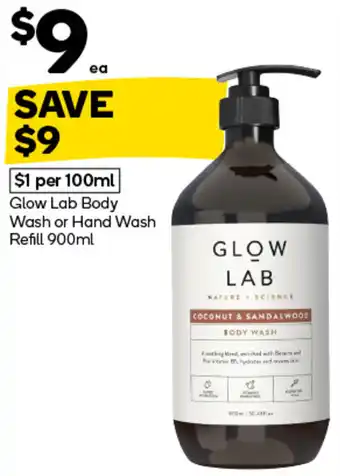 Woolworths Glow Lab Body Wash offer
