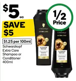Woolworths Schwarzkopf Extra Care Shampoo or Conditioner offer