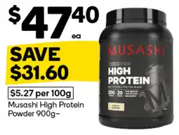 Woolworths Musashi High Protein Powder offer