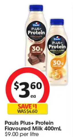 Coles Pauls Plus+ Protein Flavoured Milk offer
