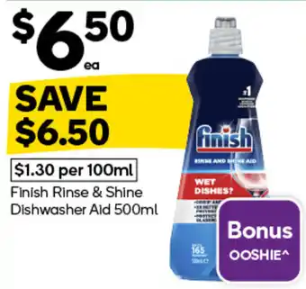 Woolworths Finish Rinse & Shine Dishwasher Aid offer