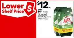 Woolworths Ajax Multipurpose Wipes offer