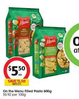 Coles On the Menu Filled Pasta offer