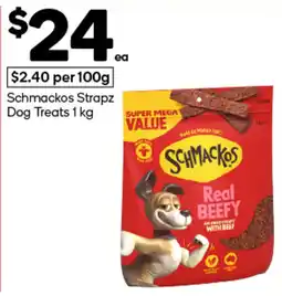 Woolworths Schmackos Strapz Dog Treats offer
