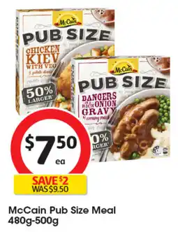 Coles McCain Pub Size Meal offer