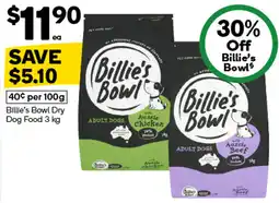 Woolworths Billie's Bowl Dry Dog Food offer