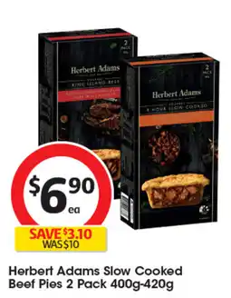 Coles Herbert Adams Slow Cooked Beef Pies offer