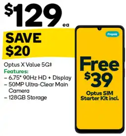 Woolworths Optus X Value 5G+ offer