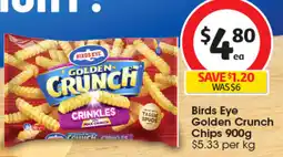 Coles Birds Eye Golden Crunch Crinkles offer