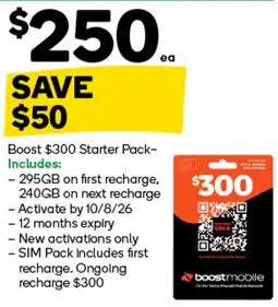Woolworths Boost $300 Starter Pack offer