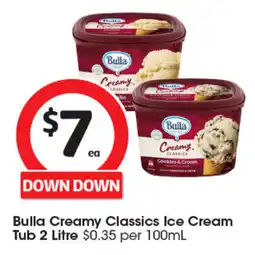Coles Bulla Creamy Classics Ice Cream offer