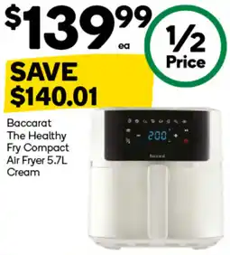 Woolworths Baccarat The Healthy Fry Compact Air Fryer 5.7L Cream offer
