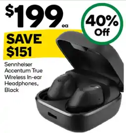 Woolworths Sennheiser Accentum True Wireless In-ear Headphones, Black offer