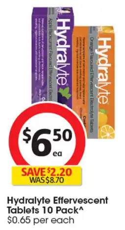 Coles Hydralyte Effervescent Tablets offer
