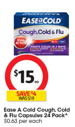 Coles Ease A Cold Cough, Cold & Flu Capsules offer