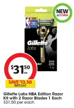 Coles Gillette Labs NBA Edition Razor Kit offer