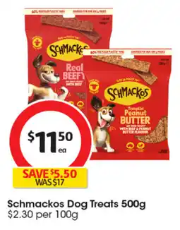 Coles Schmackos Dog Treats offer