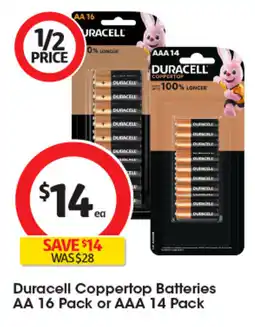 Coles Duracell Coppertop Batteries offer