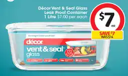 Coles décor vent & seal glass offer