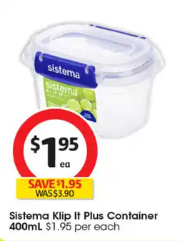 Coles Sistema Klip It Plus Container offer