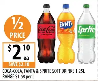 Supabarn Coca-Cola, Fanta & Sprite Soft Drinks offer