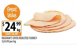 Supabarn Ingham's Oven Roasted Turkey offer