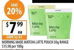 Supabarn Morning Made Matcha Latte Pouch offer