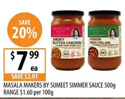 Supabarn Masala Makers by Sumeet Simmer Sauce offer