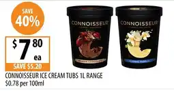 Supabarn Connoisseur Ice Cream Tubs 1L Range offer