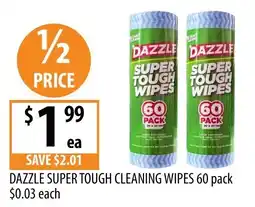 Supabarn Dazzle Super Tough Cleaning Wipes offer