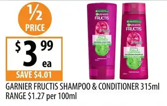 Supabarn Garnier Fructis Shampoo & Conditioner offer