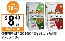 Supabarn Optimum wet dog food offer